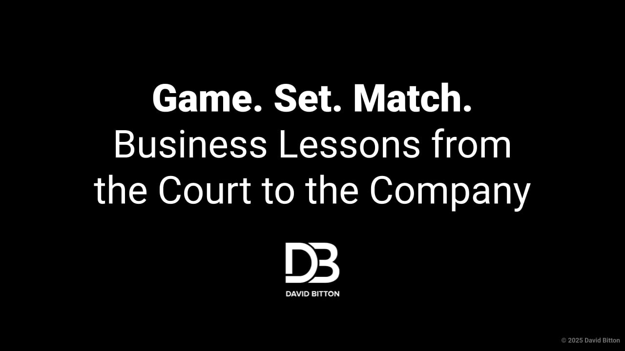 Game. Set. Match. Business Lessons from the Court to the Company