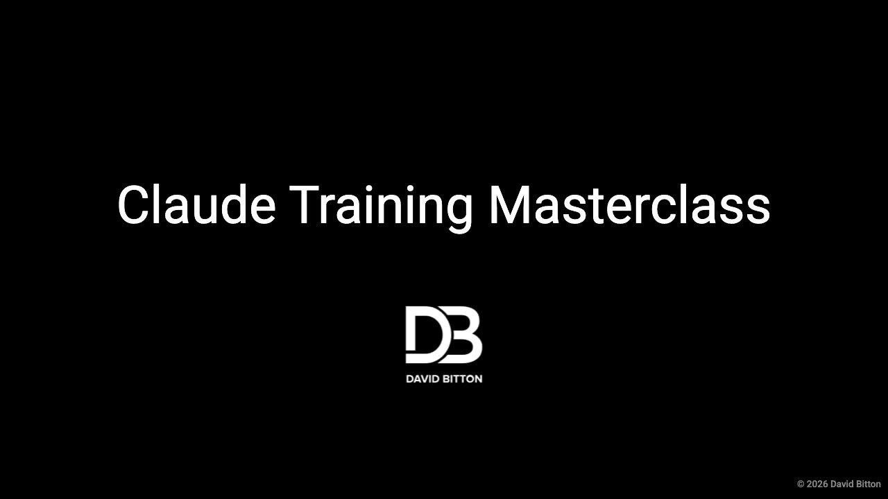 Claude Training Masterclass
